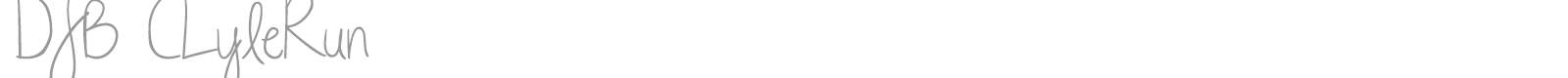 DJB C Lyle Run font preview
